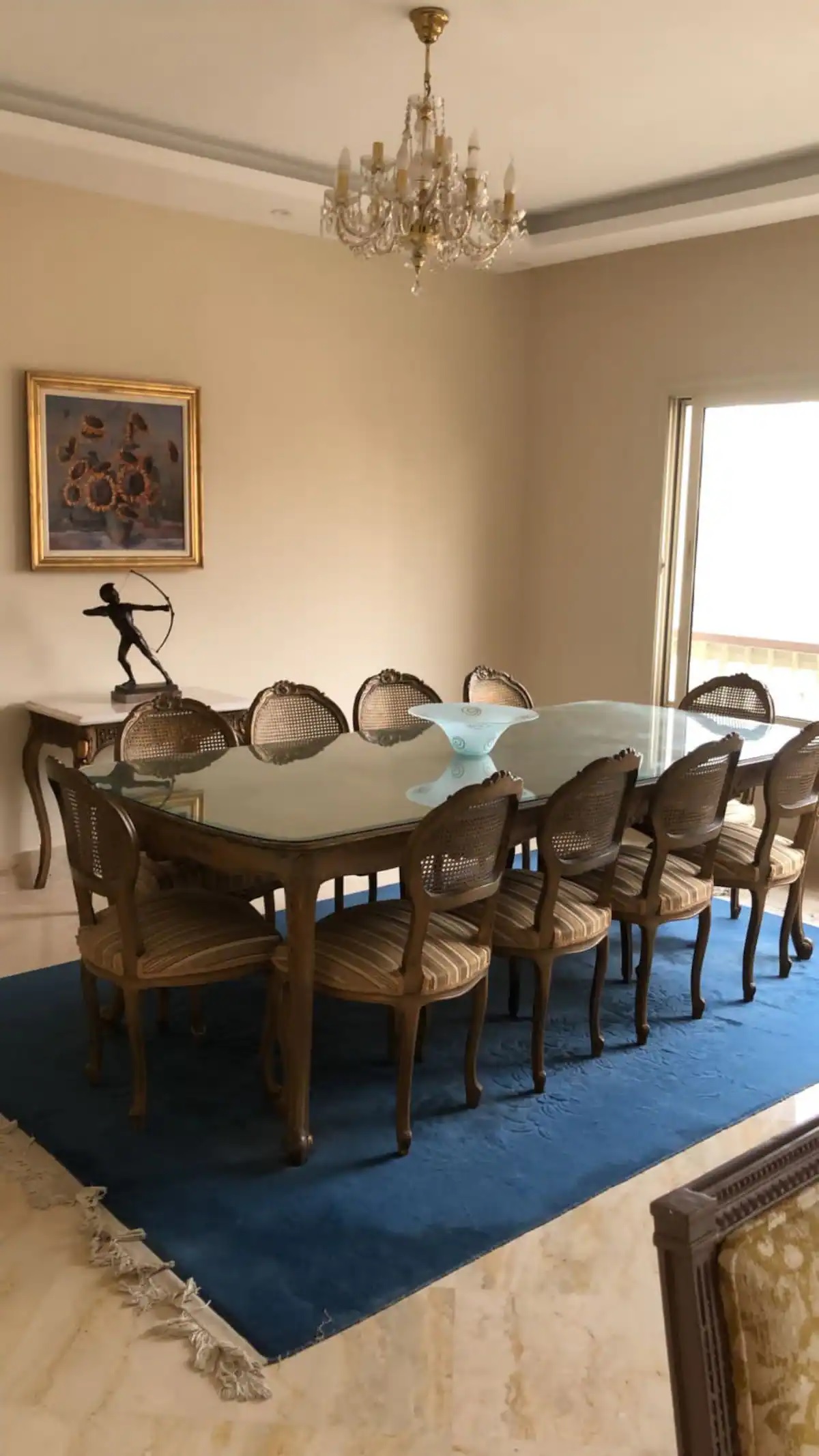 Zamalek Cairo 3bed flat furnished property dining-table